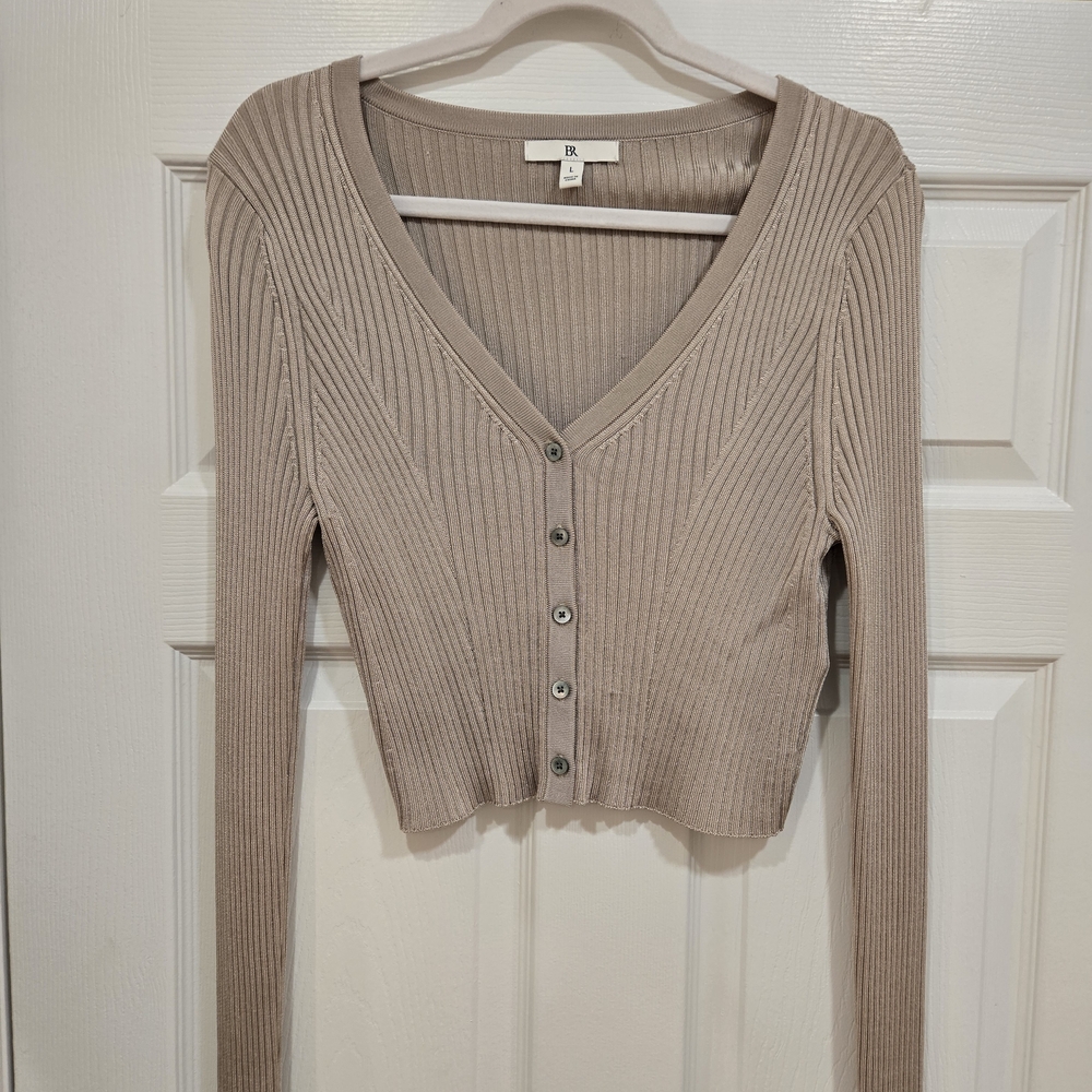 Worn Once Banana Republic Ribbed Tan Cardigan